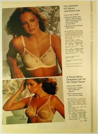 80 ' s Vintage PAPER PRINT AD bra panties sexy women lingerie underwear clipping 2