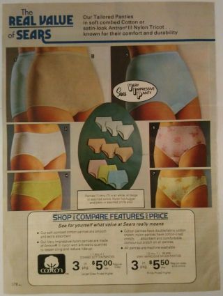 80 ' s Vintage PAPER PRINT AD WALT DISNEY bikini fashion pantie lingerie underwear 2
