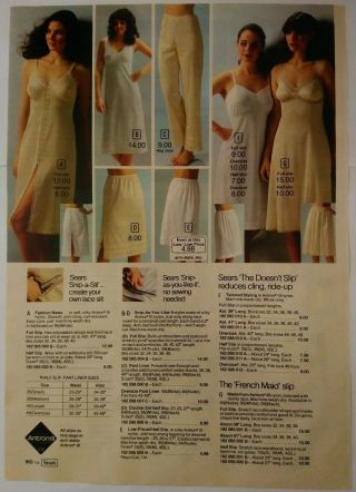 80 ' s Vintage PAPER PRINT AD ANTRON panties bikini hiphuggers lingerie undies 2