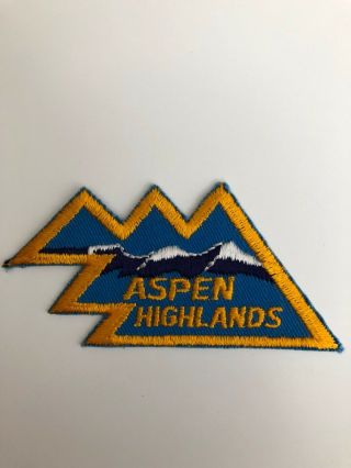 Aspen Highlands Vintage Skiing Ski Patch Colorado Co Resort Travel Souvenir