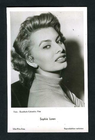 Vintage Sophia Loren German Postcard 1950 