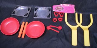 Vintage Kenner Easy Bake Oven Accessories Parts: Bowls,  Pans,  Spoons,  Pushers,