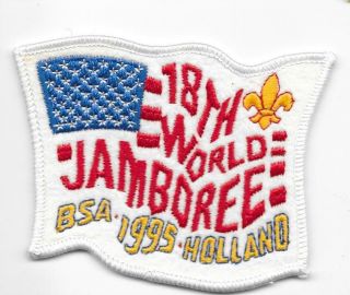 1995 18th World Jamboree Contingent Patch Usa Vintage Boy Scouts Of America Bsa