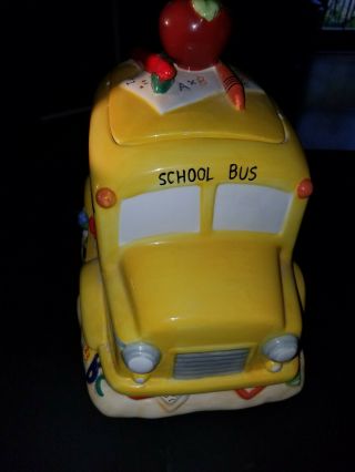Yellow School Bus Cookie Jar,  Vintage,  Teachers Bring Dreams To Life