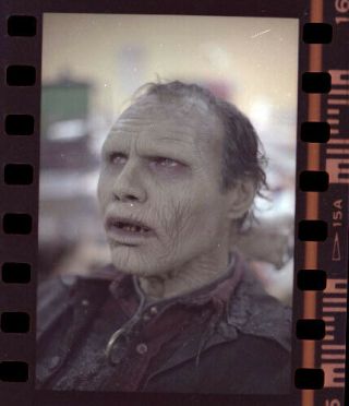 Ha8u Vintage Day Of The Dead Zombie Horror Movie Actor Makeup Art Negative Photo
