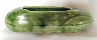 Vintage Usa Pottery Cucumber Pickle Planter Pincushion Kitsch Toothpick Holder