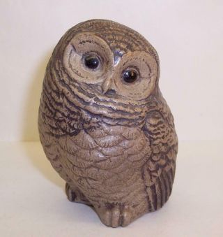 Vintage Poole Pottery Brown Ceramic Owl - 3.  5 " High
