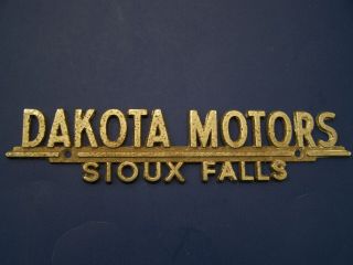 Vintage Orig Dakota Motors Sioux Falls Sd Chrome Car Emblem From 1963 Valiant
