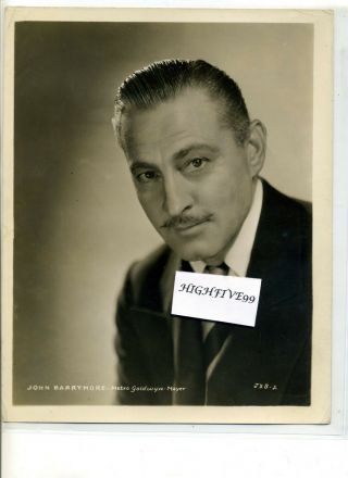 John Barrymore In " States Attorney " 1932 Vintage Studio Portrait Photo