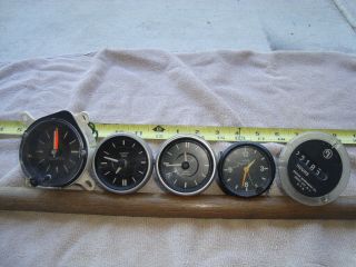 3 Vintage Vdo Clock 2 Kienzle Vdo,  1 Vdo Clock,  Quarts Clock Plus Hour Meter