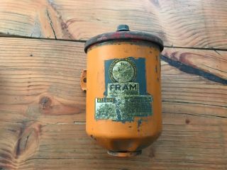 1940s Vintage Fram Oil Filter Canister