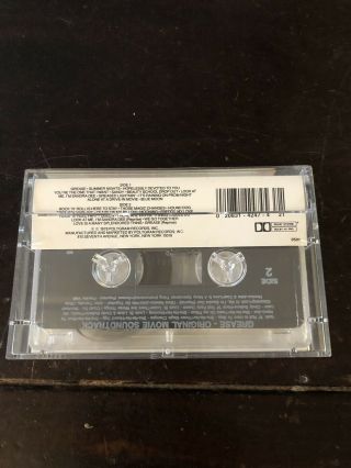 Grease Movie Soundtrack Cassette Vintage Tape 2