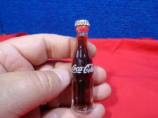 Vintage Miniature Glass Coca - Cola Bottle
