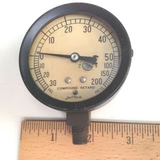 Vintage Jas P Marsh Compound Vacuum Pressure Gauge 30/200 Recalibrator - 2