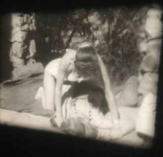 Vtg 50’s Blonde Vs Brunette Risqué Girl Catfight Girlie Pinup 16mm B&W Stag Film 6