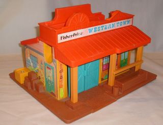 Vintage 1982 Fisher Price Western Town 934 Building - Nothing Missing