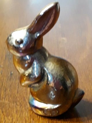 Vintage Fenton Purple Carnival Glass Standing Bunny Rabbit