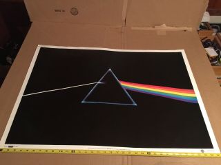 Vintage Pink Floyd Poster 35x25” Printed In England Darkside Of The Moon,  Brockum