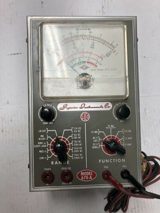 Vintage Sico Superior Instruments Meter Model 670 - A