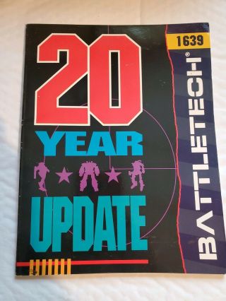 Vintage Battletech 20 Year Update Book Fasa 1639 Euc