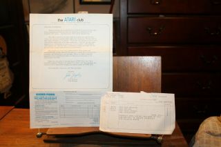 Vintage 1983 The Atari Club Order Form And Invoice