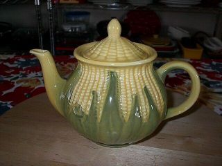 Shawnee " King Corn Vintage 30 Oz.  Teapot No.  75 " 9 " X 6 1/2 " {overall}