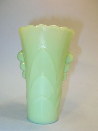 Vintage Fire - King Green Jadite 5 1/4 " Tall Art - Deco Flower/bud Vase