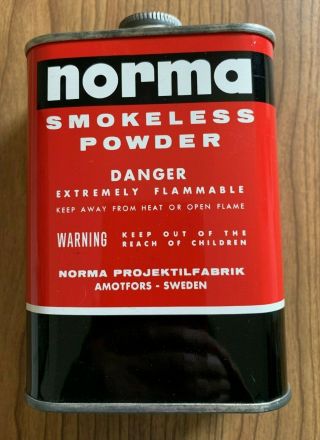 Vintage 1970’s Norma Smokeless Powder Can Empty