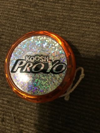 Proyo Koosh Clear And Orange Yo - Yo Vintage