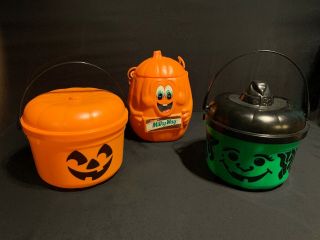 Vintage Halloween Bucket/pail.  Mcdonald’s 1986 And Milky Way 1990 Mcpunk’n &more