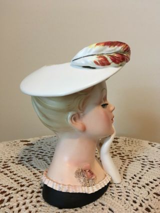 lady head vase LEFTON ' S 6  2359 headvase vintage 3