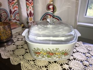 Vintage Corning Ware Spice Of Life Huge 5 Qt Dutch Oven/casserole Dish With Lid
