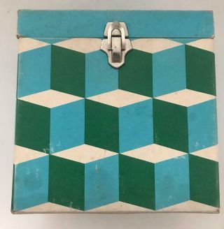 Vintage Platter - Pak Carrying Case For 7 " 45 Rpm Vinyl Records - With Records