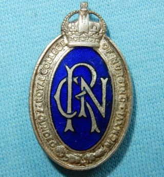 Vintage Royal College Of Nursing Rcn Medical Pin Badge Founded 1916 Number 57936