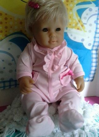 Vintage 1991 Soft - Luv Gentle Dreams Baby Doll 14 " Blonde Hair Brown Sleepy Eyes