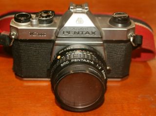 Vintage Pentax Asahi K1000 Slr Camera With 50mm Lens