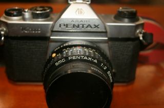 Vintage Pentax ASAHI K1000 SLR Camera With 50mm Lens 2