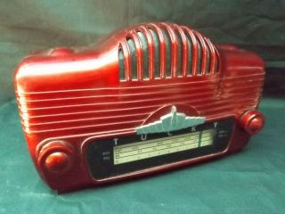 Vintage Portable Battery Powered TUCKY AM/FM Radio Art Deco Classic 2