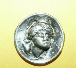 Vintage " 1920 " United States Dime Repousse Pop Out Lady Face Liberty Silver Coin