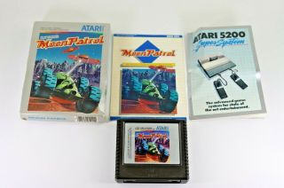 Vintage Atari 5200 Moon Patrol And Instructions