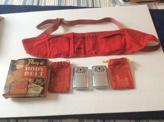 Scarce Vintage Aladdin Labs Jon - E Body Belt With Warmers And Box