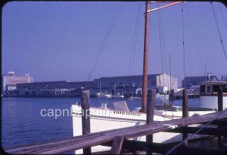 Boat Town Docks Crab Houses Crisfield Md Maryland Vintage 1961 Slide Photo