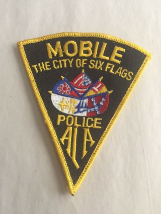 Vintage Mobile The City Of Six Flags,  Alabama Police Patch