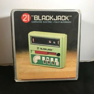 Vintage 21 Black Jack Electronic Hand Held Game Fully Automatic 1973