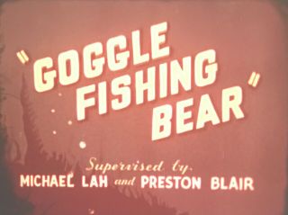 Barney Bear 16mm film “Google Fishing Bear” 1949 Vintage Cartoon 2