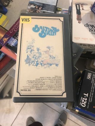 Vintage 1980 (vhs) The Baltimore Bullet James Coburn / Omar Sharif Avco Video