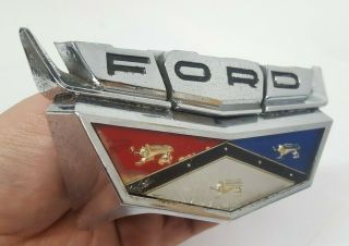 Vtg Oem Ford 1959 Fairlane Galaxie Custom 300 Trunk Lock Cover Emblem Ornament