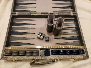 Vintage Aries Of Beverly Hills Backgammon Set - Briefcase/Traveling Case 8
