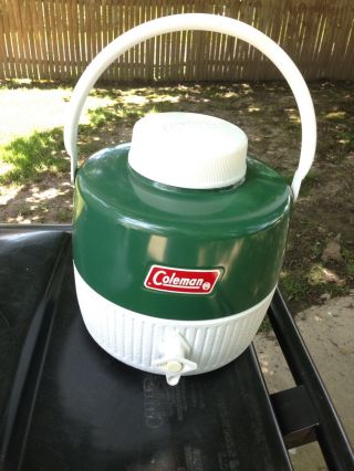 Vtg.  Coleman Water Drink Cooler Jug Dispenser Spigot Thermos Camping Collector