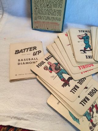 Vintage Batter Up Baseball Card Game 1949 Ed - U - Cards Complete 4